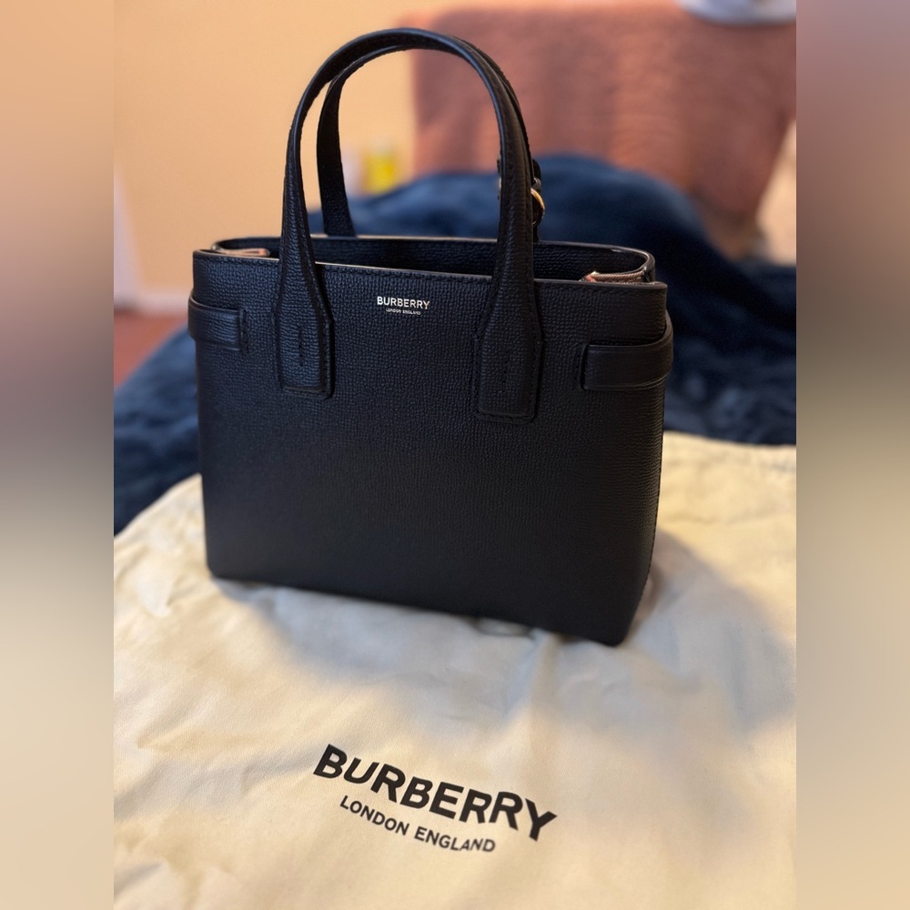 Authentic Burberry Black Satchel Bag